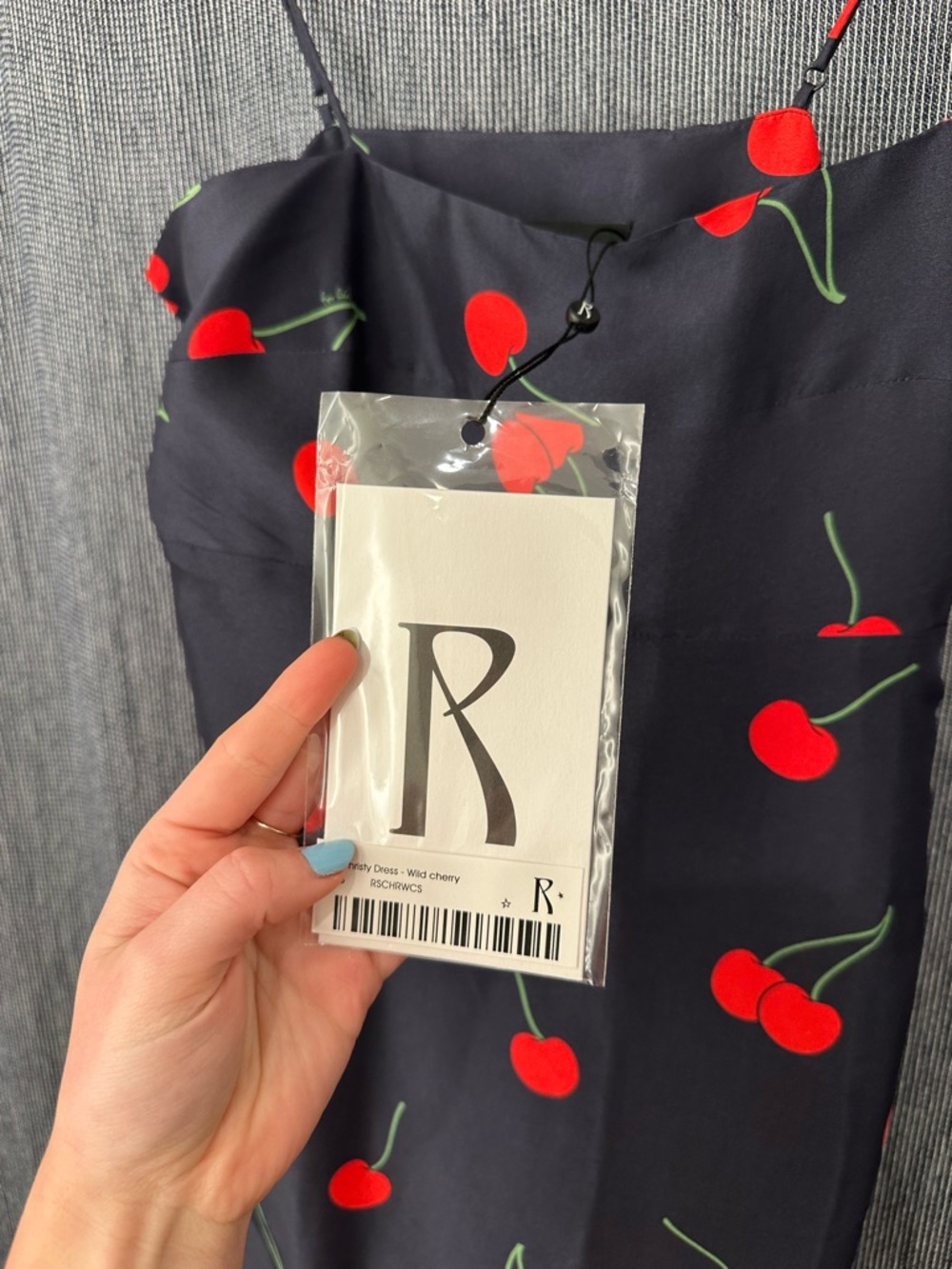 Realisation Par Black Mini Dress with Red Cherry Print - Picture 4 of 4
